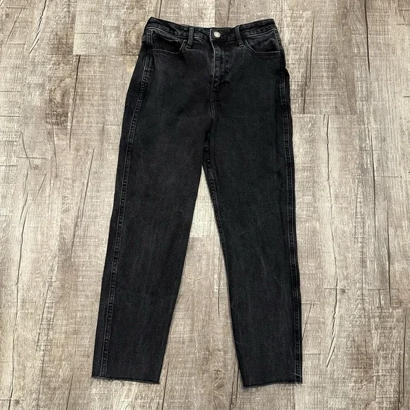 Hollister Ultra High Rise Mom Jean Vintage Stretch Women's Size 3S Black Denim - Picture 1 of 11